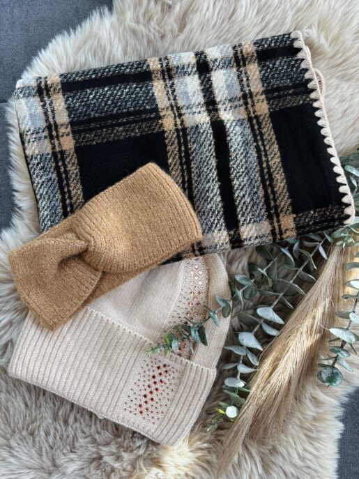 Dreieck-Schal "Karo" | Black